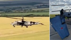 Watch: Damaged Russian Ka-52 Helicopter Flying Without Tail After In-flight Breakup